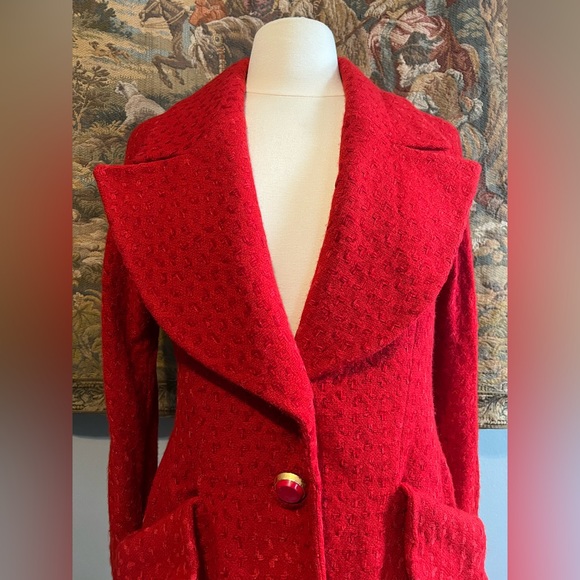 Karl Lagerfeld 1980s Red Jacket - Picture 2 of 13